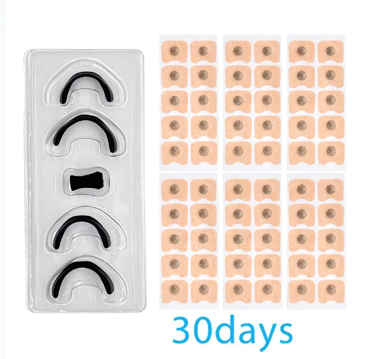Adults Magnetic Nasal Dilator Set Anti-Snore Breathing Aid Clips Increase Nasal Airflow Snoring Relief Kit Improve Restful Night Sleep Quality