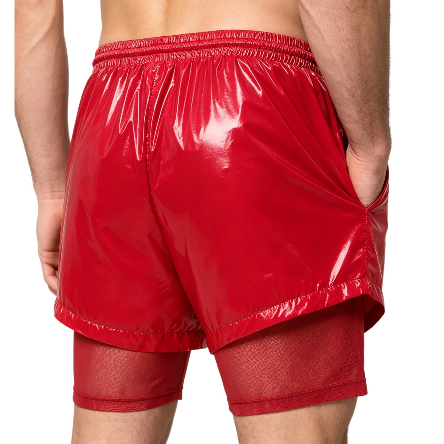 Men Leak-proof Diaper Cover Shorts Mesh Liner Waterproof Double Layer Shorts Swimming Suit Nursing Special Needs Reusable Briefs