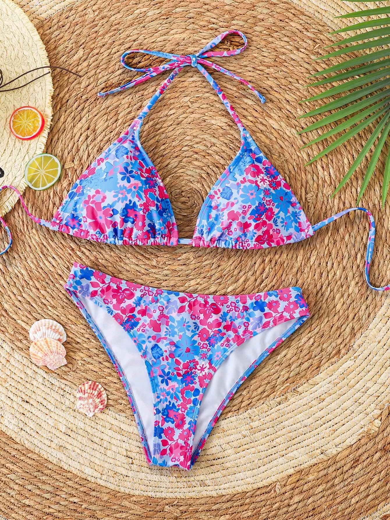 2026 Fashion Sexy Leopard Print Bikini Set for Women, Tie Side String Two Piece Swimsuit, Push Up Beach Bathing Suit, Summer