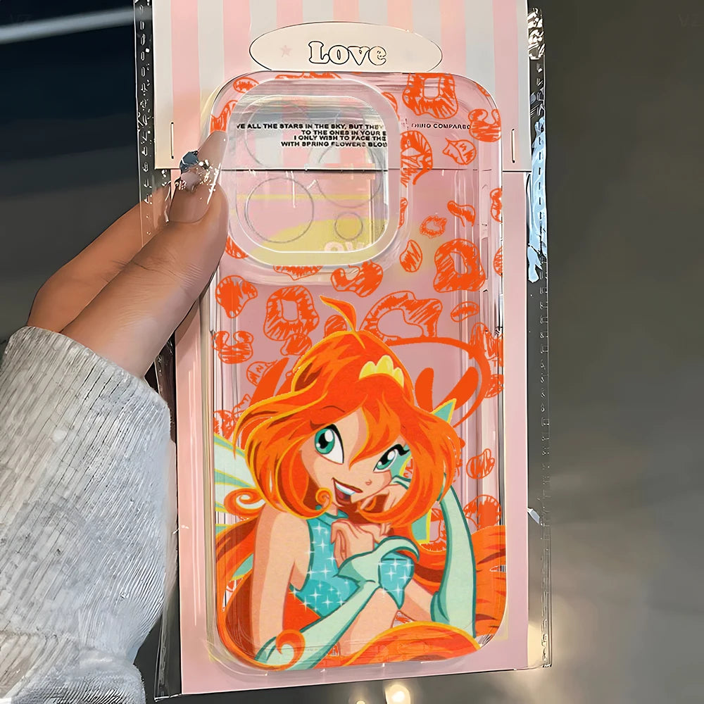 Lovely w-winxs c-clubs Phone Case For iPhone 17 16 16e 15 14 13 12 11 Mini Pro Max XR XSMax 7 8 Air Plus Transparent Back Cover