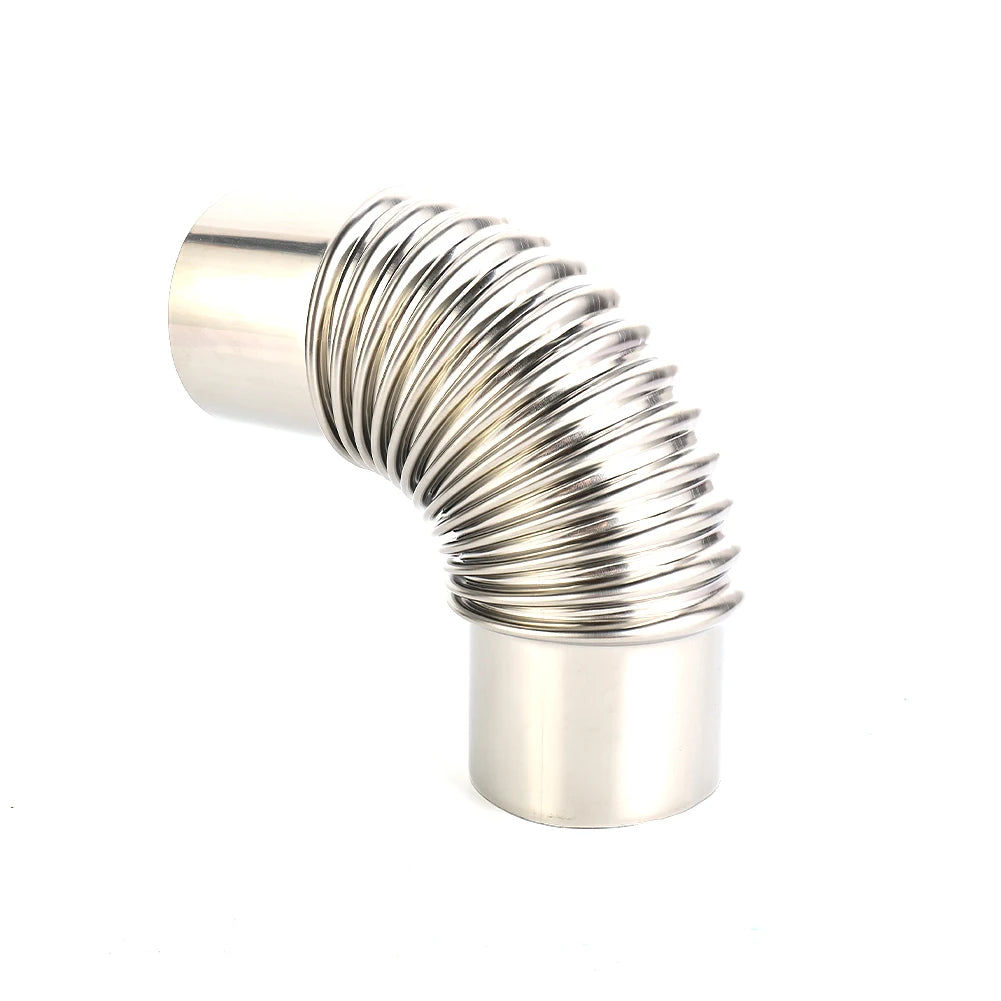 60/70/80mm Stainless Steel 90 Degree Elbow Chimney Liner Bend 90° Multi Flue Stove Pipe For Outdoor Camping Wood Stoves Chimney