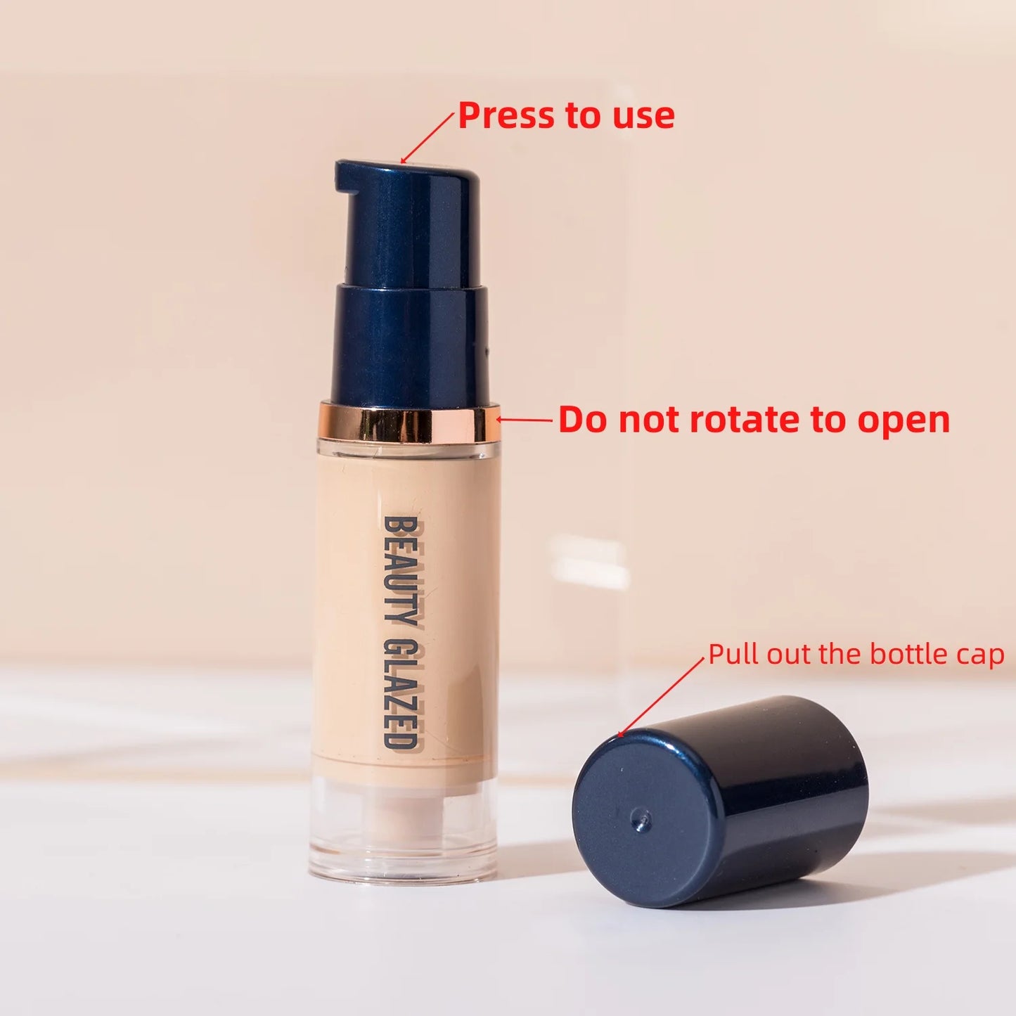 BEAUTY GLAZED 3Pcs Face Makeup Set, Matte Long Lasting Waterproof Liquid Foundation+Primer+Puff