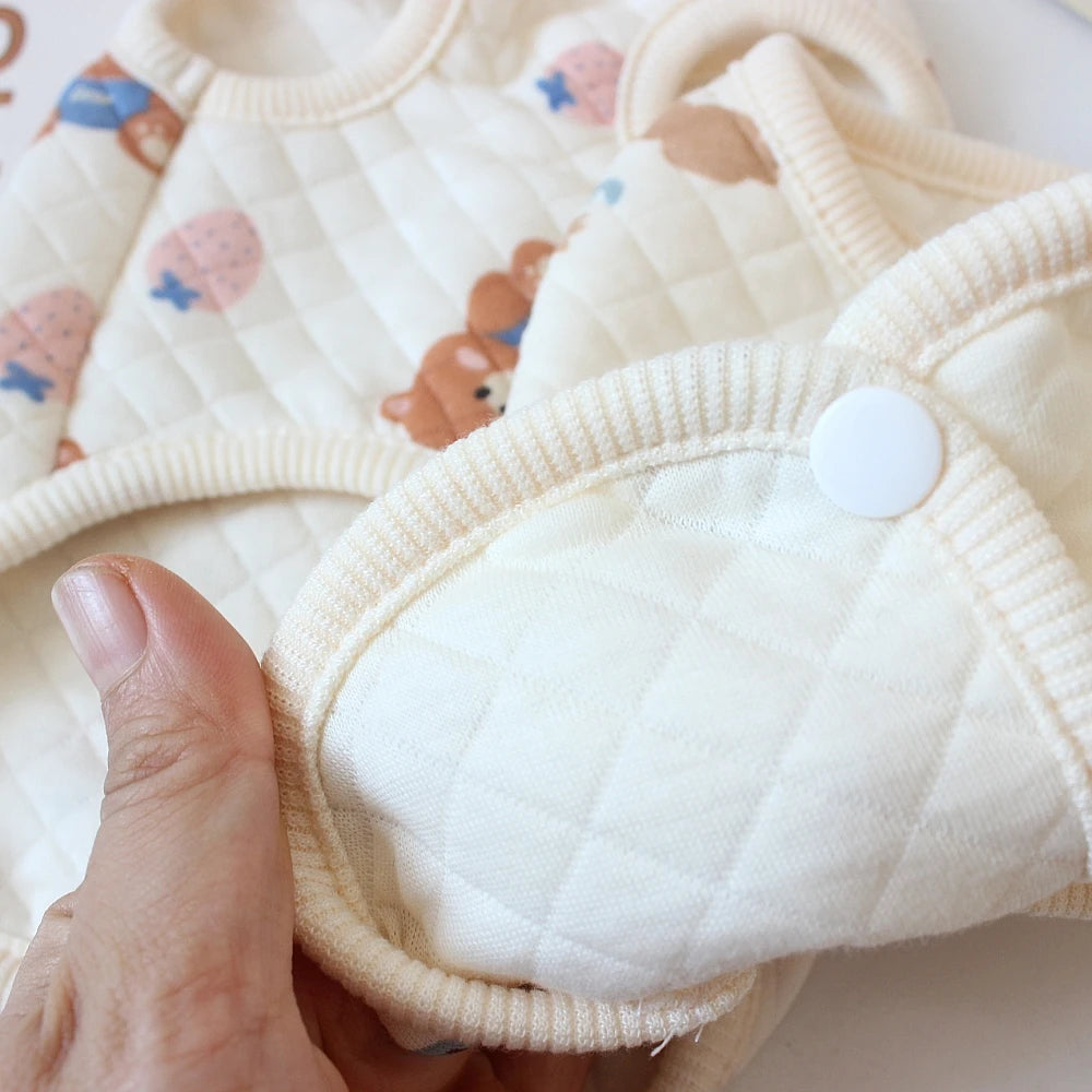Cotton Pet Open Cardigan For Small Medium Dogs Cats Winter Warm Dog Clothes Teddy Bichon Cute Dogs Vest Pet Apparel