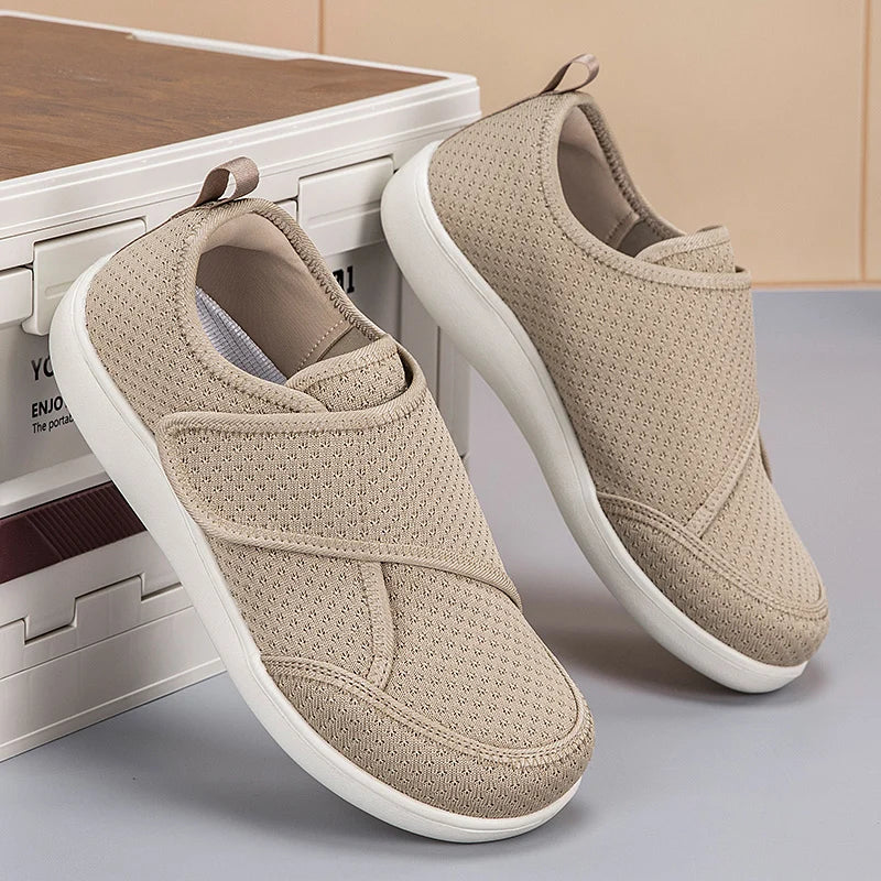 Men Women Open Shoes for Elderly Adjustable Diabetic Shoes Swollen Foot Fat Wide Hallux Valgus Bunion Orthopedics Thumb Eversion