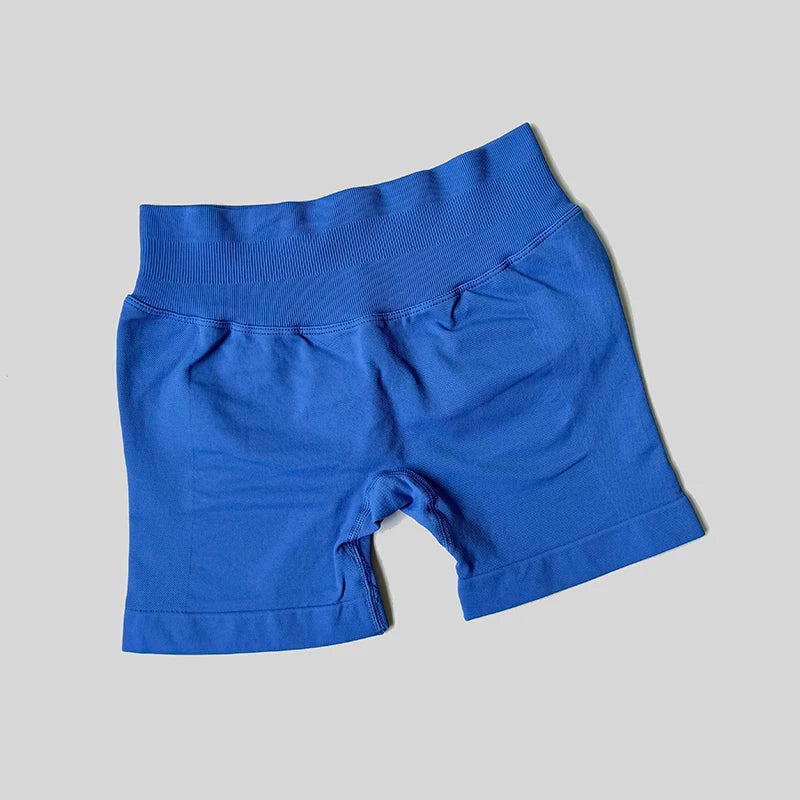 Women Casual Sports Shorts Summer Thin High Waist Shorts 4.5" Low Ribbed Band Running Breathable Short Pants