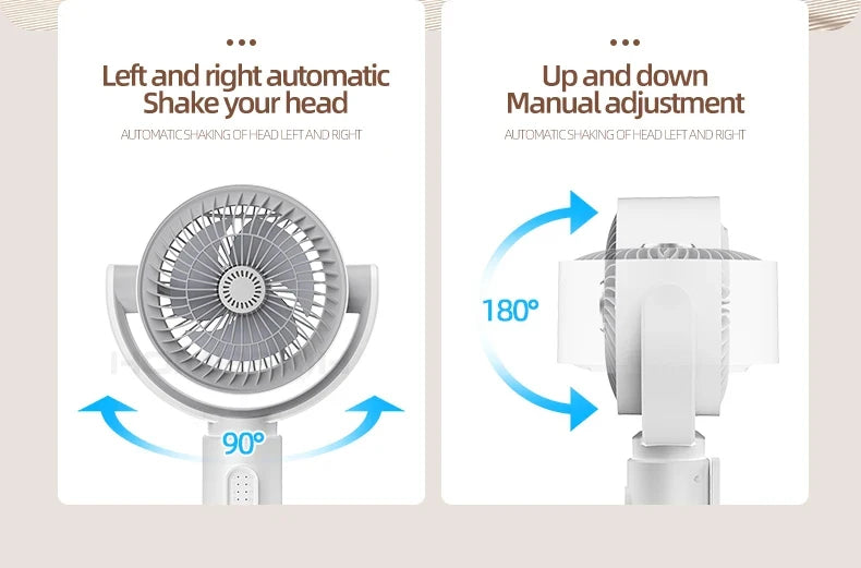 360 Circulation Quiet Powerful Floor Fan,Standing Smart Fans,with Remote Control Adjustable Height