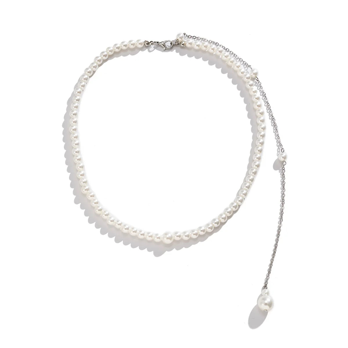 Womens Geometric Bead Back Body Chain Faux Pearl Tassel Rustic Floral Style Premium  Durable Elegant Lightweight Adjustable