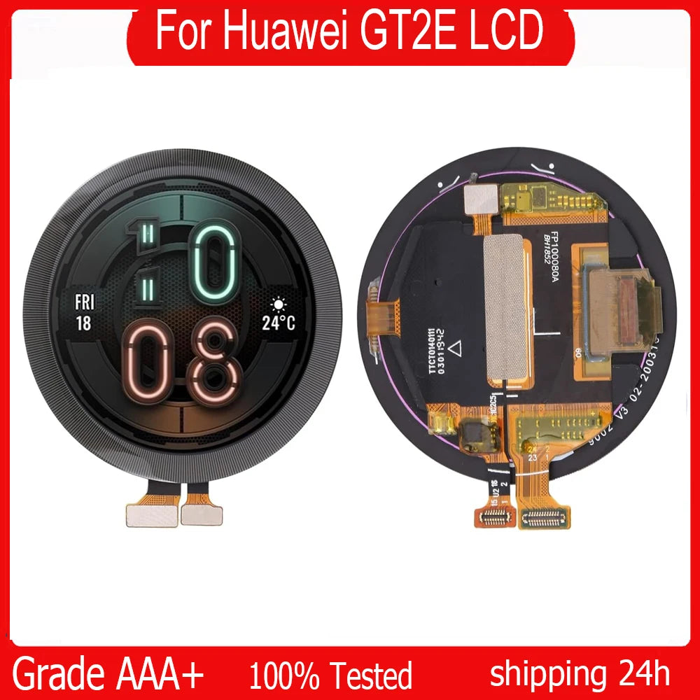 100% Test For Huawei GT2E LCD Display with Frame GT2E 46mm HCT-B19 Watch Touch Screen Digitizer Assembly Replacement