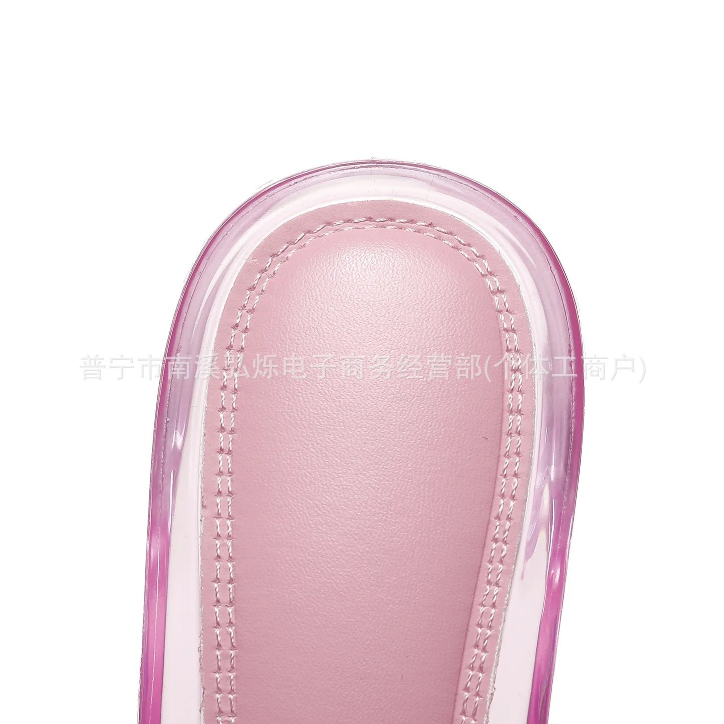 Vacation Elegant Kitten Heel Thong Sandals, Square Toe Clear Brown Jelly Flip Flops, Women Summer Comfortable Beach Party Shoes