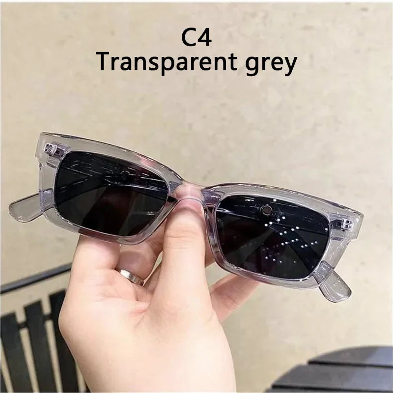 Small Rectangle Women Sun Glasses Brand Men UV Shades Retro Square Black Sunglasses 2021 Luxury Glasses White Decoration Eyewear