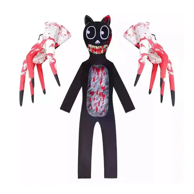 Halloween Costumes for Kids Siren Head Cosplay Bodysuit Boys Girls Anime Black Cat Character Fancy Dress Carnival Party Clothing