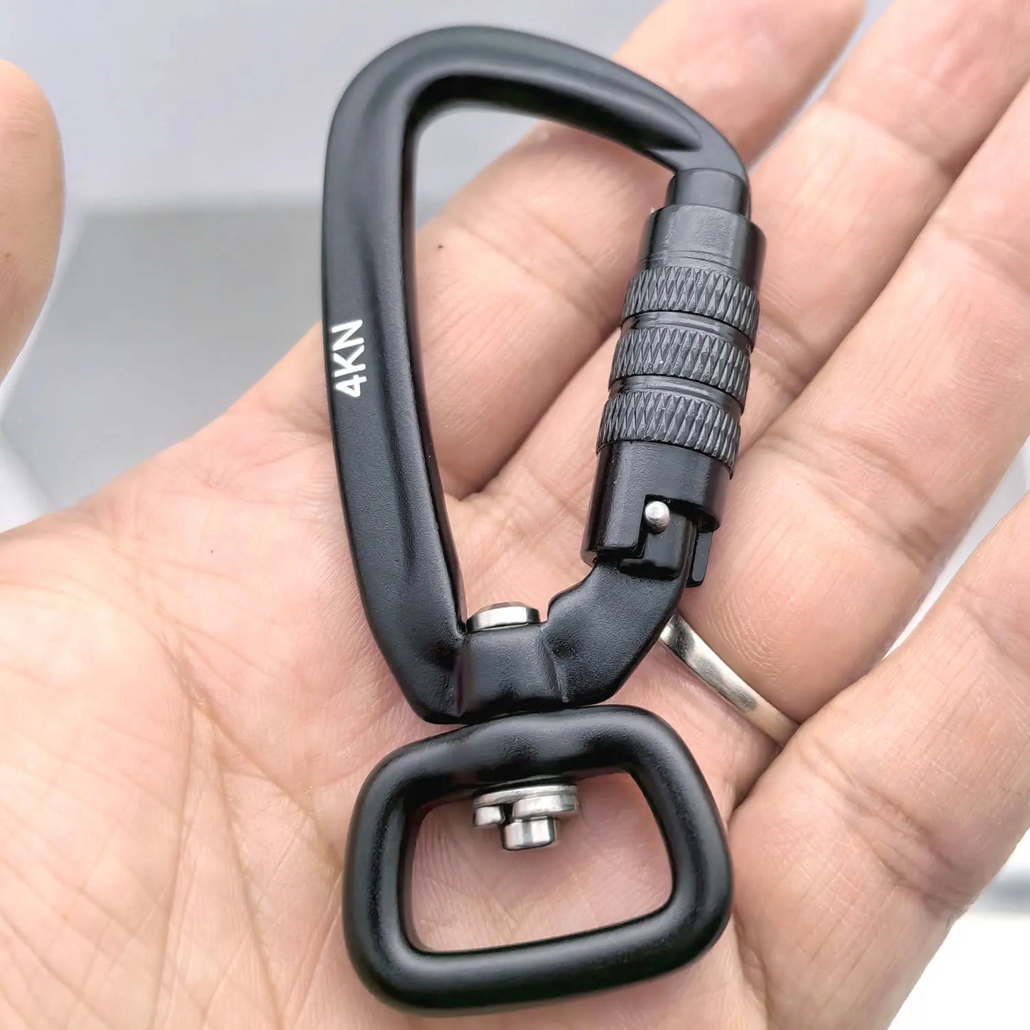 Safety Carabiner Clip Auto Locking 360 Rotational Hook 4KN Pull for Dog Leash Hammocks Backpacks Outdoor Climbing Accessories
