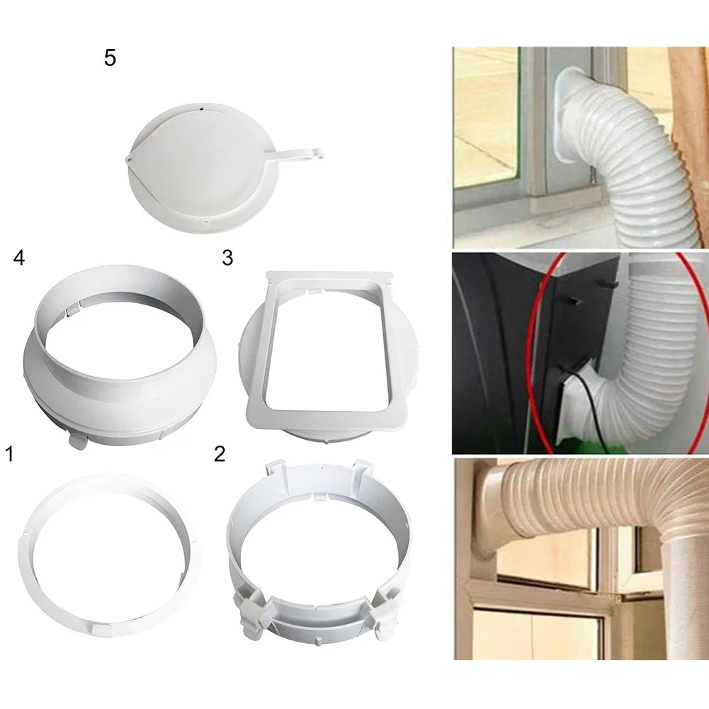 15cm Exhaust Duct Pipe Adapter Hose Interface Connector Mobile Air Conditioner 15cm Window Seal Air Vent Connector