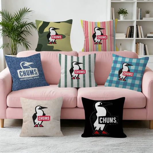 Fashion C-Chums-s Cushion  Decorative Polyester Throw Pillow Cover Square Suitable for Home Office Coffee Shop Decor