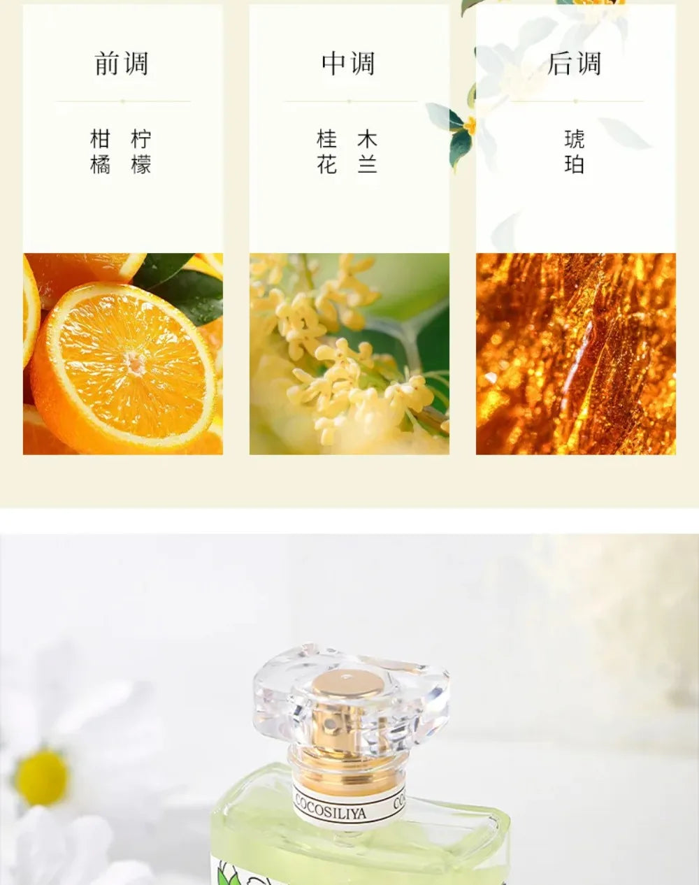 New 50ML Perfume Long-lasting floral fragrance Osmanthus Rose Lavender Gardenia Eau de Parfum For Unisex Original Perfume Brand