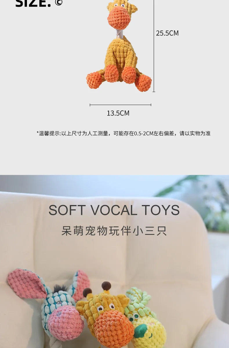 Pet Dog Plush Vocalizations Funny Donkey Toys Resistant to Biting and Grinding Teeth Interactive Vocalizations Pet Toys