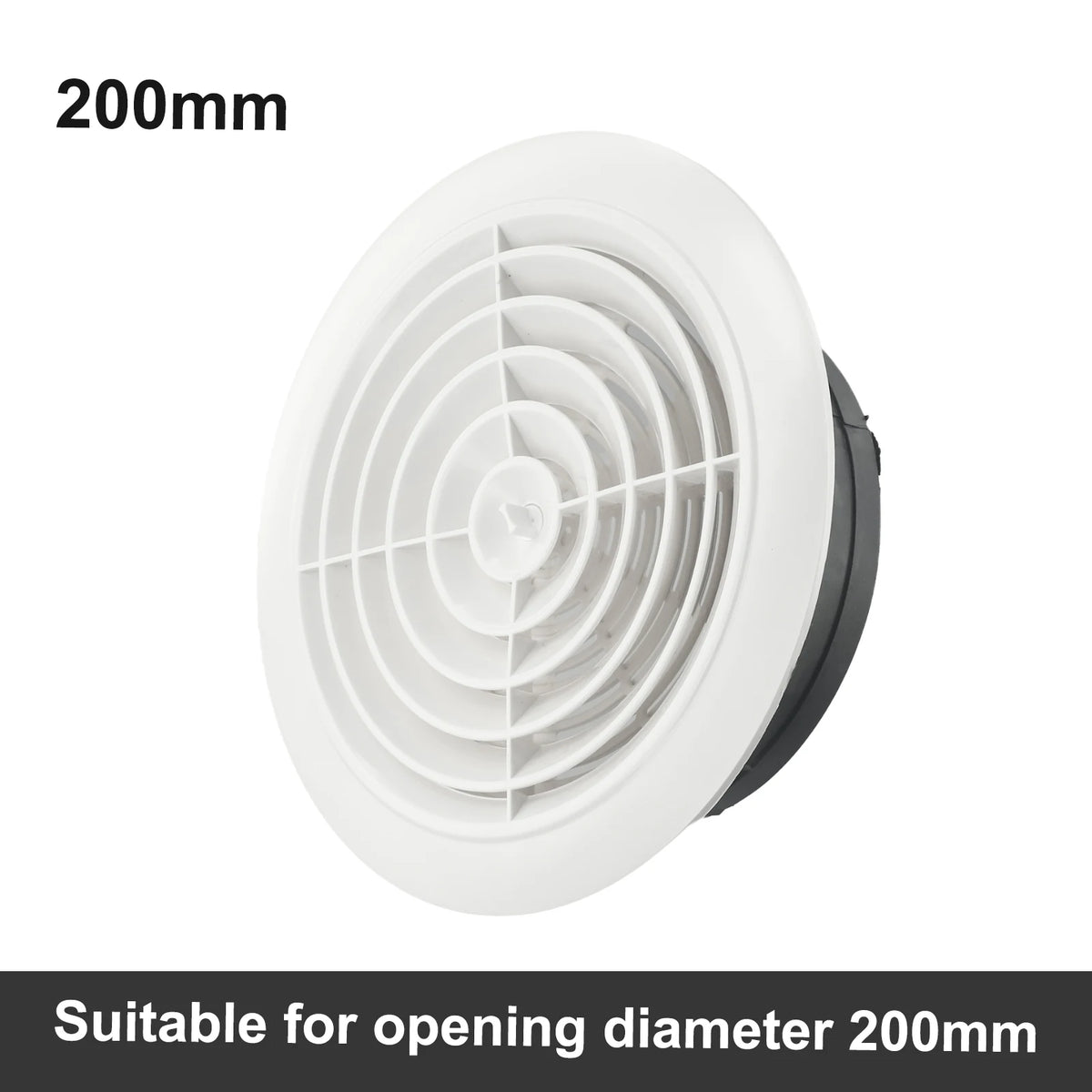 1pc Vent Grill For Hole 75-200mm Round Adjustable Wall Interior Vent Ventilation Grille Cover Exterior Wall Ducting Ventilation