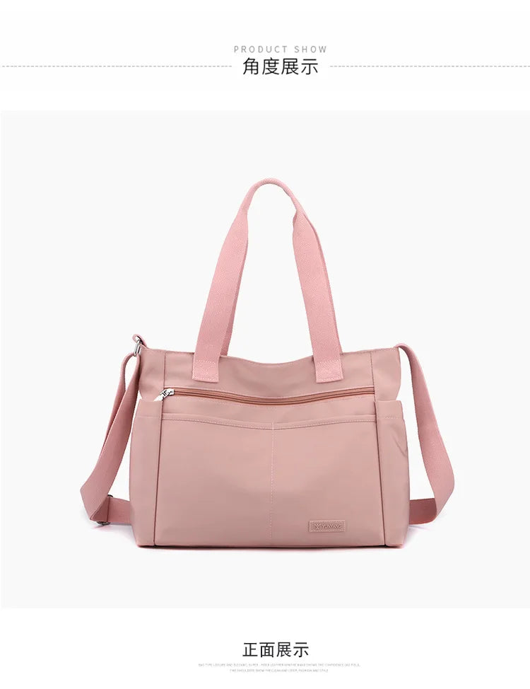 Women Bag Crossbody Nylon Large Capacity Shoulder Bag Lightweight Handbag Maternity Diaper Baby Bag For Mom Travel Dropshipping