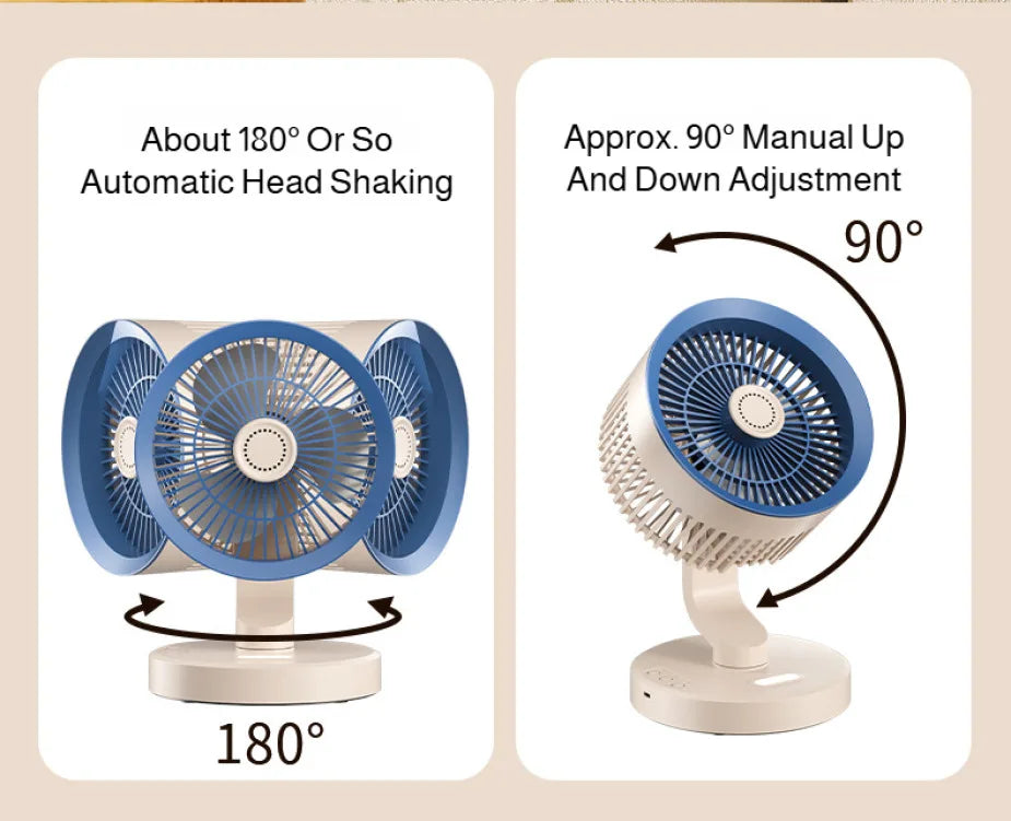 Desktop Circulating Small Wall Mounted Fan Multifunction Shaking Head Remote Control Quiet Cooling Fan For Home Office