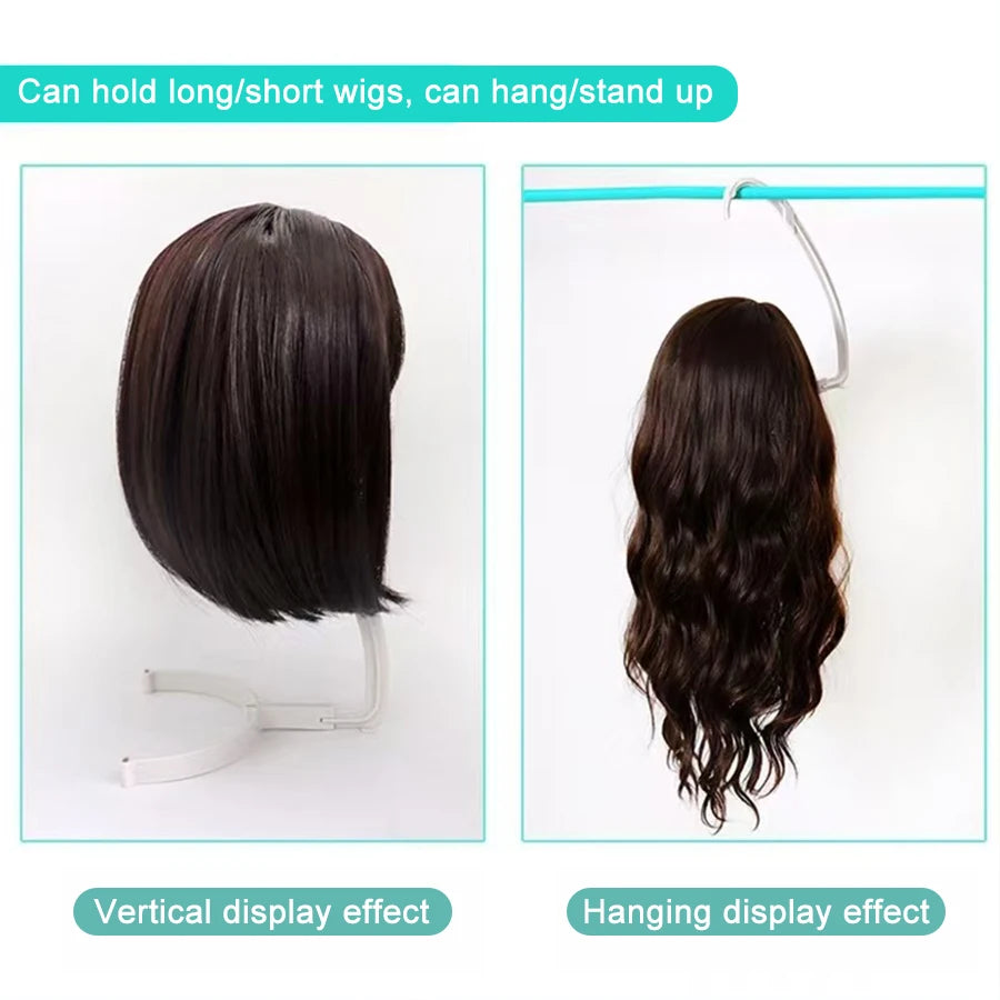 Detachable Dual Purpose Wig Stand - Hanging Or Erected Option Wig Display Holder That Maintains Shape Ideal for Wigs