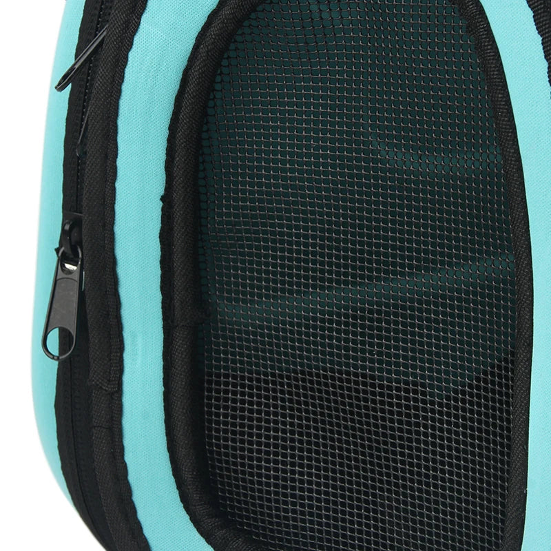 Foldable Portable Pet Carriers Bag EVA Multihole Breathable Dog Cat Carrier Bags Outdoor Travel Pets Cats Handbag Safety Zippers