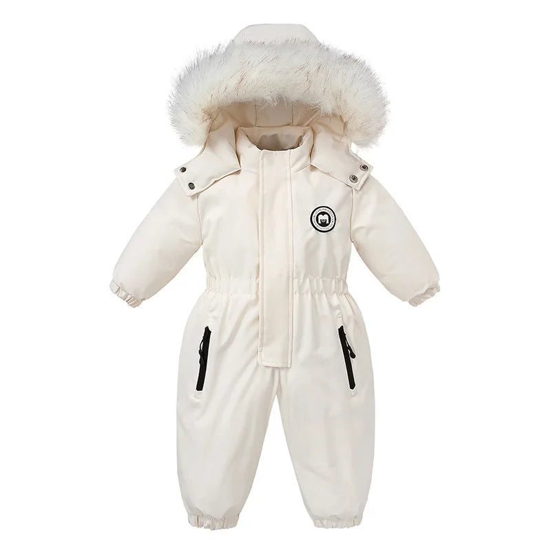 New Winter Baby Clothes Thicken Warm Jumpsuits Snowsuits Girl Boy Hooded Coat Jacket Waterproof Rompers Ski Suits Kids Outerwear
