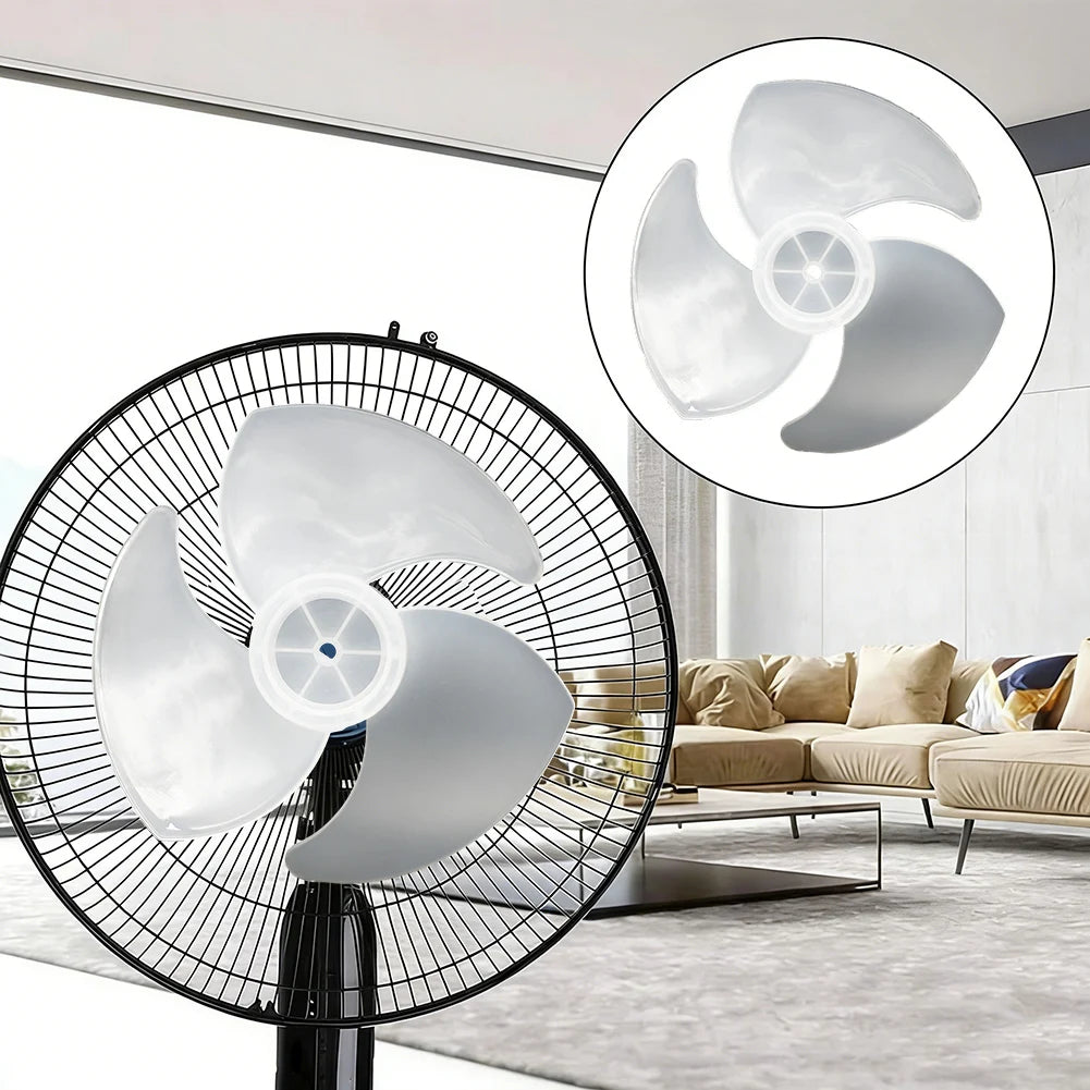 D hole Air Circulation Fan Blade for Turbo Floor Fan Replacement PVC 3-Blade Design Compatible with Standard Turbine Fans