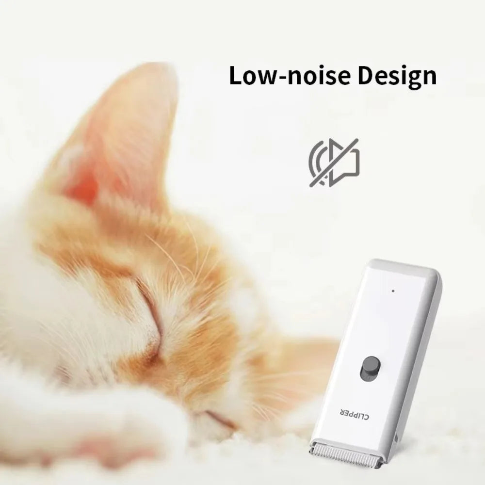 Professional Dog Hair Clipper Waterproof Low Noise Pet Hair Trimmer Wireless Mute Cat Grooming Clipper Home Use