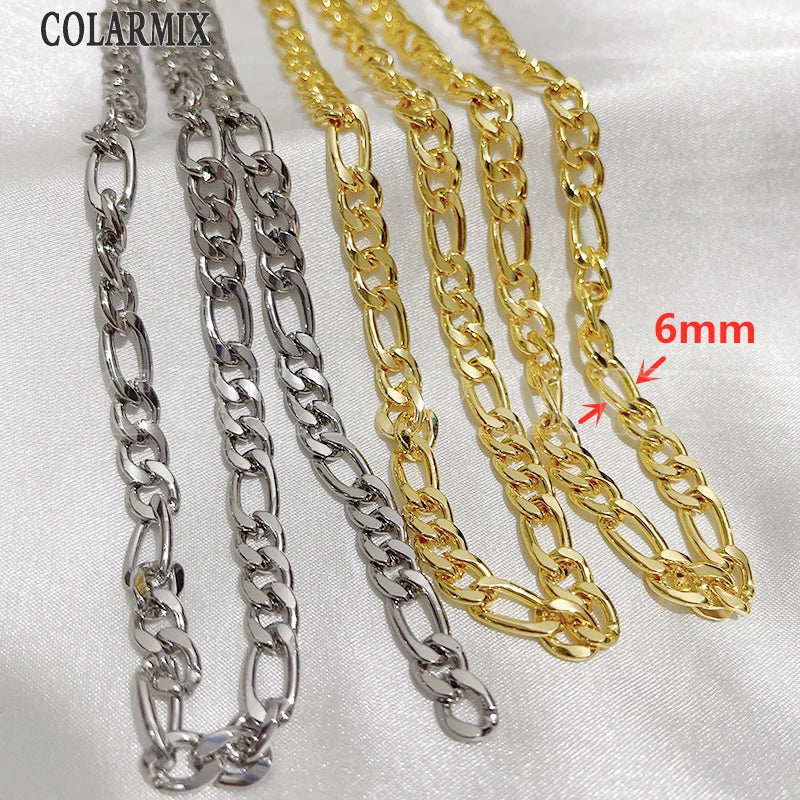 5Meters Hotsell Chunky Chains gold Metallic Fashion Jewelry gift Hip pop Necklace Fashion Jewelry