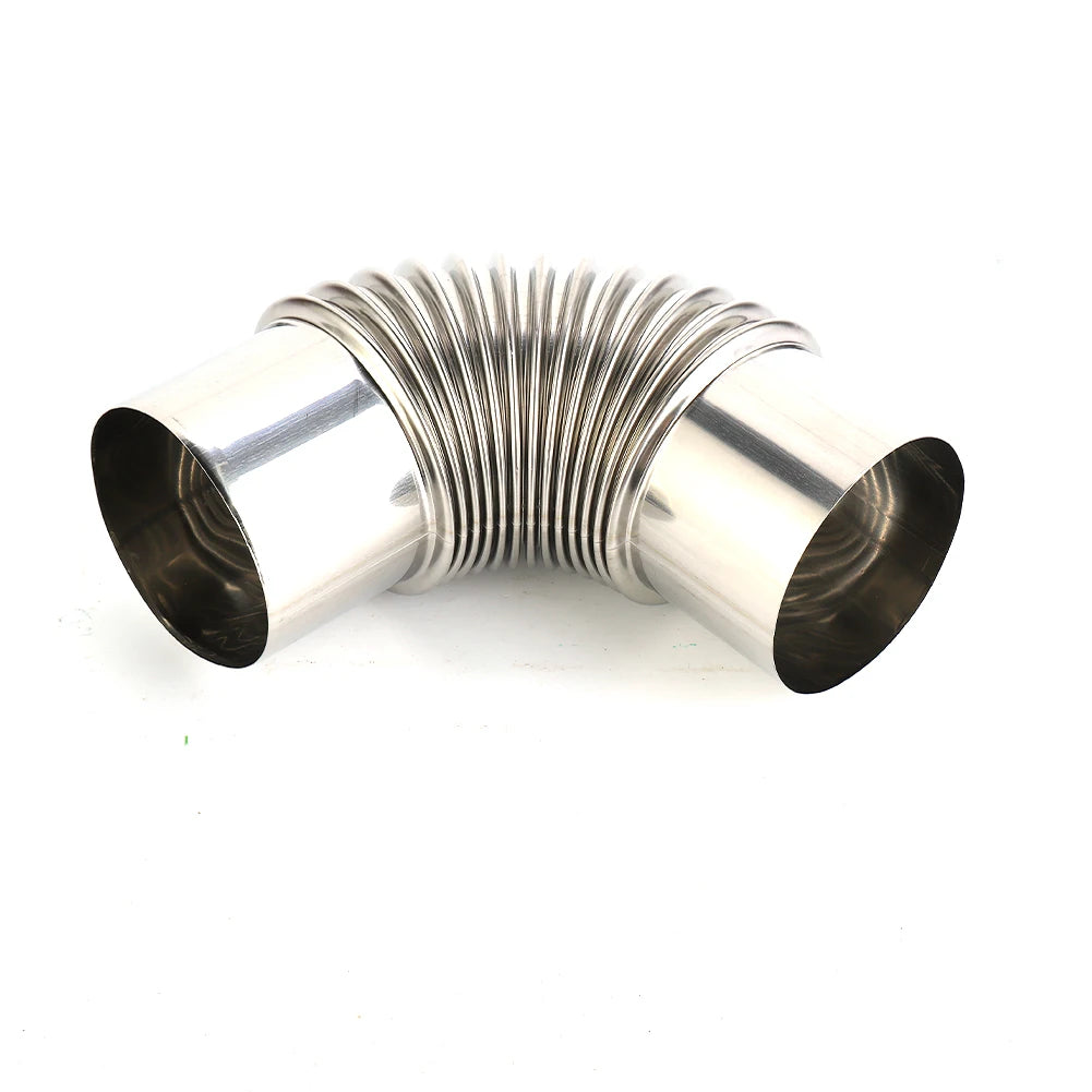 60/70/80mm Stainless Steel 90 Degree Elbow Chimney Liner Bend 90° Multi Flue Stove Pipe For Outdoor Camping Wood Stoves Chimney