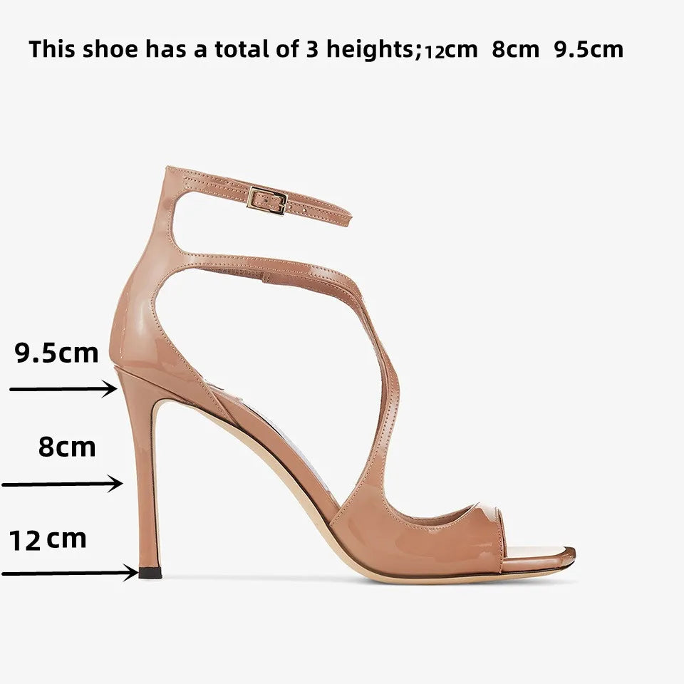 Summer New Fashionable High-heeled Women's Open Toed Sandals Dance Shoes Party Sexy 34-44 Large Women's Shoes