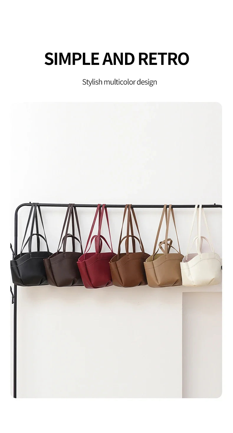 Premium Structured Tote Bag for Women – Elegant  Top Handle & Shoulder Strap, Luxury Leather Handbag for Work & Everyday