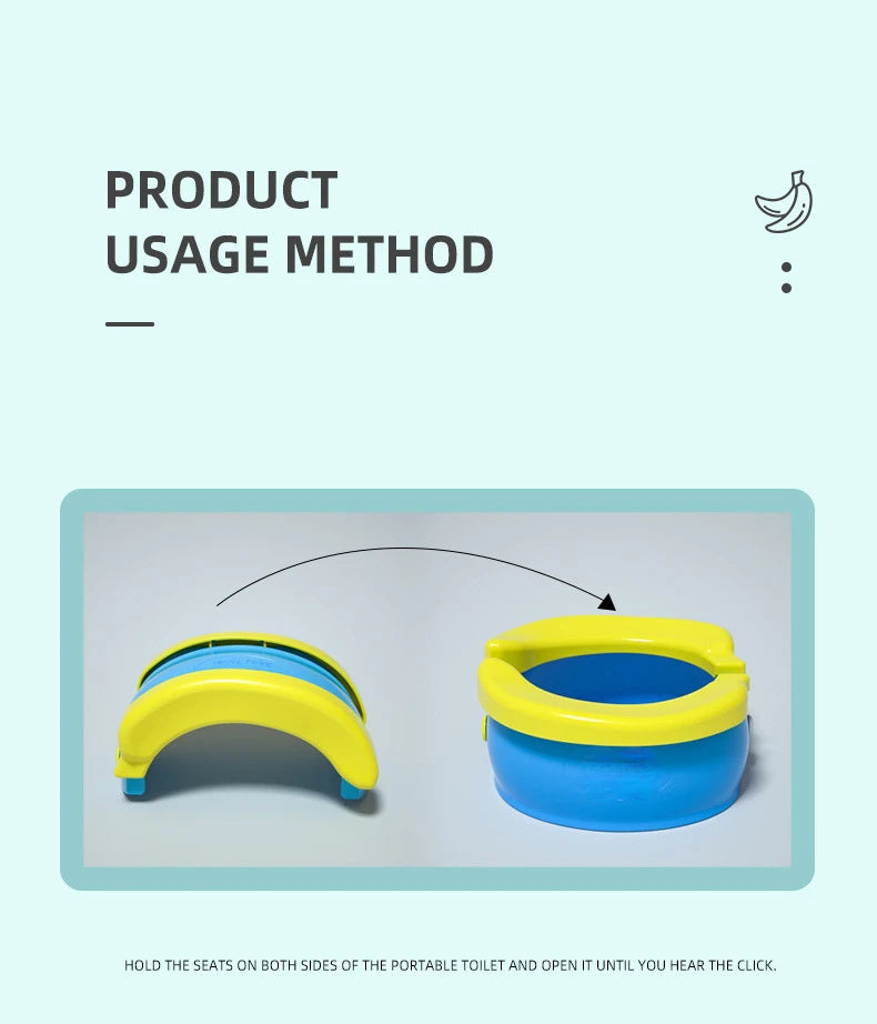New Children's Foldable Potty Training Seat Easy To Clean Toilet Seat Boys and Girls Birthday Gift Portable Travel Baby Potty