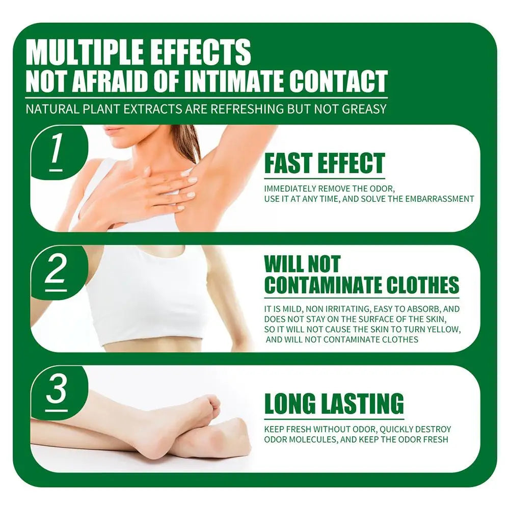 1/3/5pcs Natural Extract Plant Underarm Deodorant Cream Summer Deodorant For Sweat And Odor Removal Bad Smell Treatment 10g