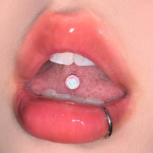 Fashionable 316L Stainless Steel External Thread 1.6mm Tongue Piercing Spicy Girl Piercing Jewelry High-quality and Simple