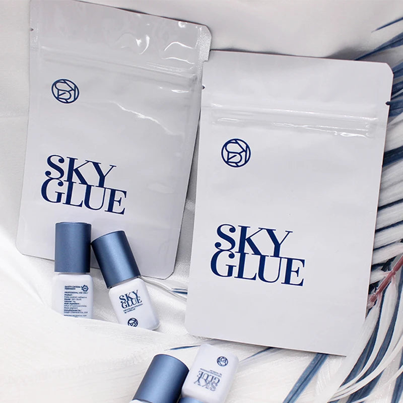 5 Bottles SKY S+ Glue for Eyelash Extensions 5ml Original Korea Sky Blue Cap False Lash Glue Makeup Tools Beauty Shop Supplies