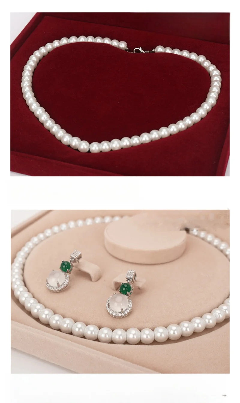 Velvet Jewelry Box Set for Necklace Earrings Storage Organizer Holder Wedding Gift Box Jewelry Packaging Display Case Joyero