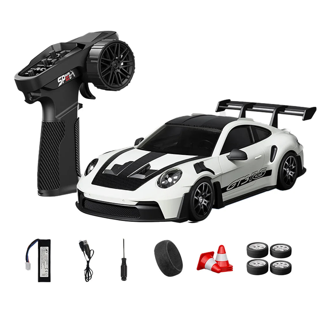 D24 1:24 RC Drift Car 4WD Proportional High Speed Racing Vehicle with ESP Gyro Underglow LED Dual Tires Remote Control Sport Car