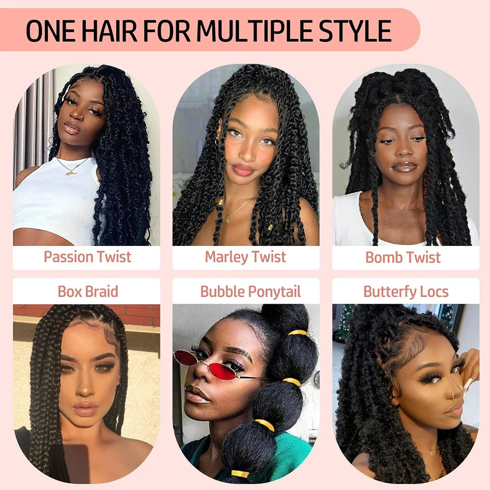 Donghou Ombre Blonde Ginger Afro Twist Hair 350 1B 30 27 613 Bug Colors Springy Twist Braiding Hair for Soft Locs Marley Braids