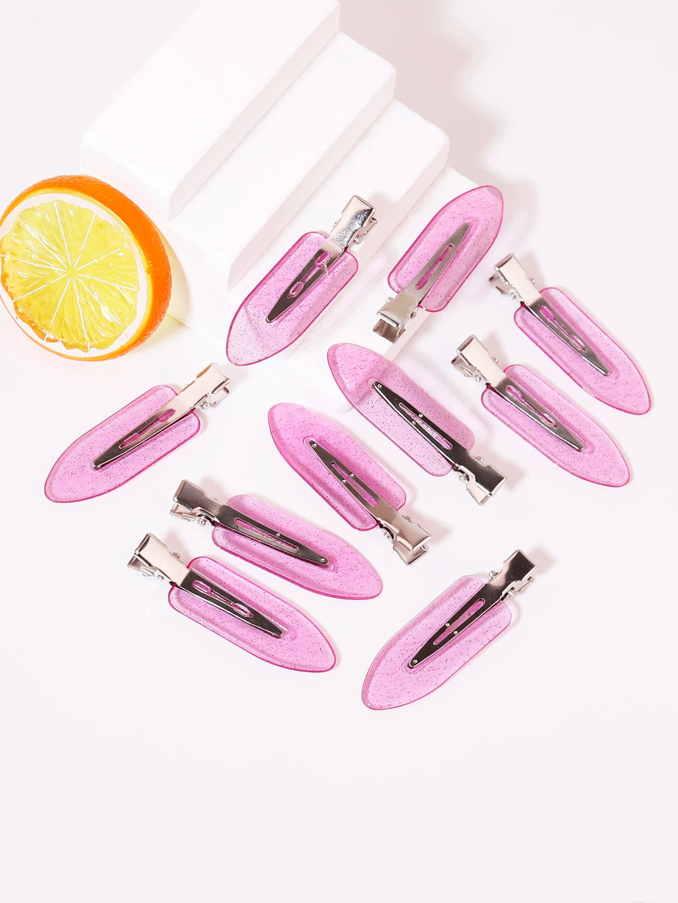10pcs Transparent Seamless Hair Clips for Girls, Fashion Makeup & Facial Hair Styling Clips, Suitable for Real Hair Wigs