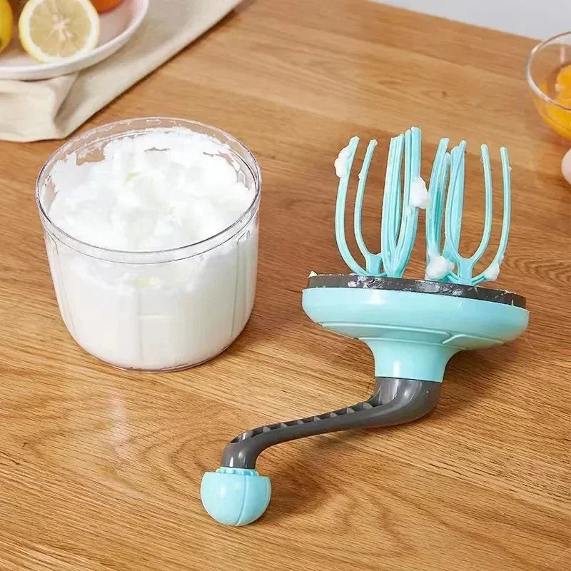 Kitchen Cooking Tools Silicone Semi-automatic Egg Beater Cake Tools Mixer Manual Mixer Self-rotating Egg Beater Egg Supplies
