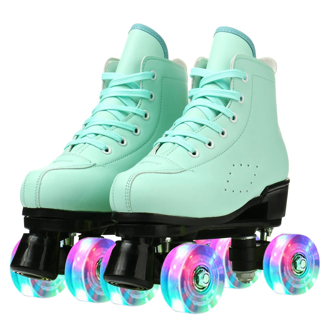 2025 Double-Row Roller Skate Shoes  4 Wheels Skates For Women Men Outdoor Sport Skating Training Quad Sneakers Size 34 35 36-45