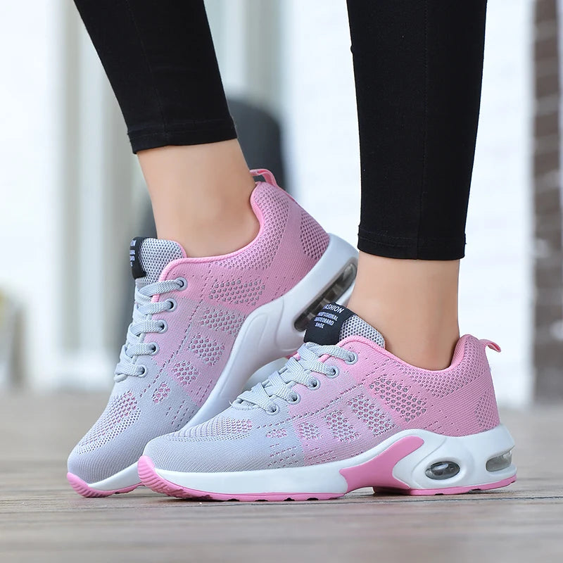 Women Running Shoes Breathable Casual Shoes Outdoor Light Weight White  Sports Shoes Casual Walking Sneakers for Wamen