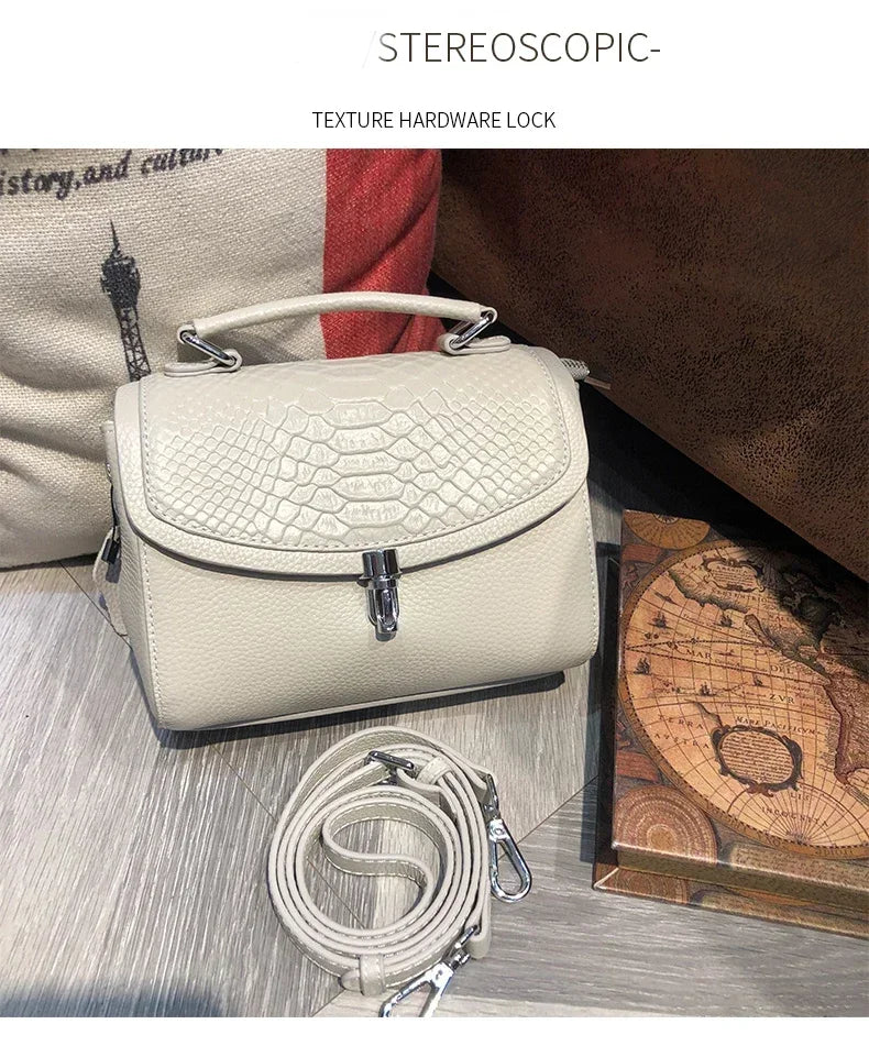 women's mini handbag Ladies' luxury crossbody bag fashionable crocodile pattern design women's genuine leather crossbody bag
