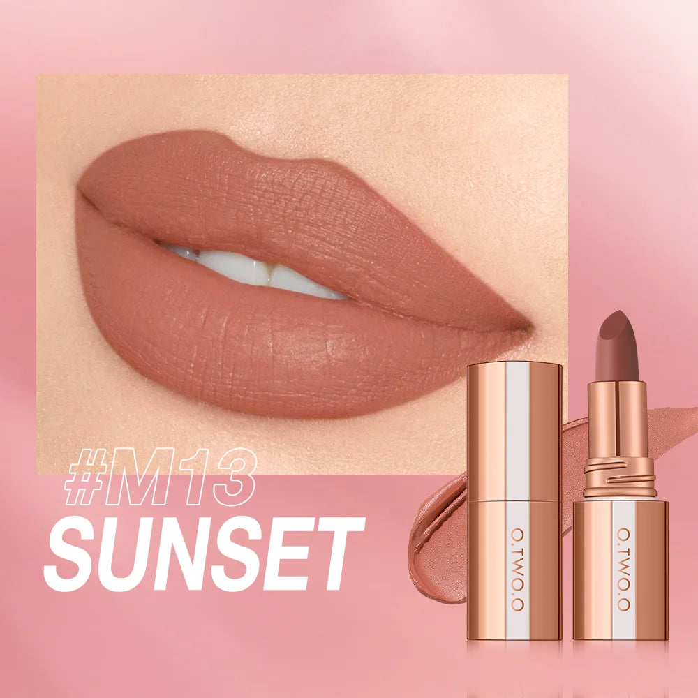 O.TWO.O Lipstick Lip Tint Matte Long Lasting Waterproof Velvet Not Fading Sexy Non-stick Cup Lip Glaze Makeup Cosmetics