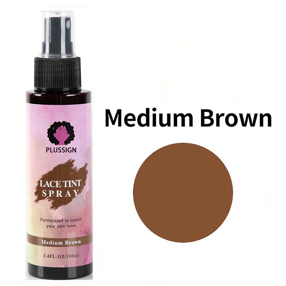 Lace Tint Spray For Wigs,Waterproof Lace Tint Melting Mousse Spray Concealer For Lace Closure Front Wigs Toupees Edge Control