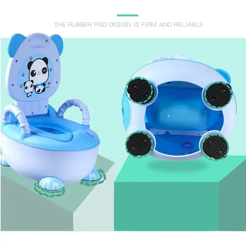Panda Baby Potty Boys and Girls Potty Training Seat Children's Pot  Urinal Infant Cute Toilet Seat WC -Free Cleaning Brush
