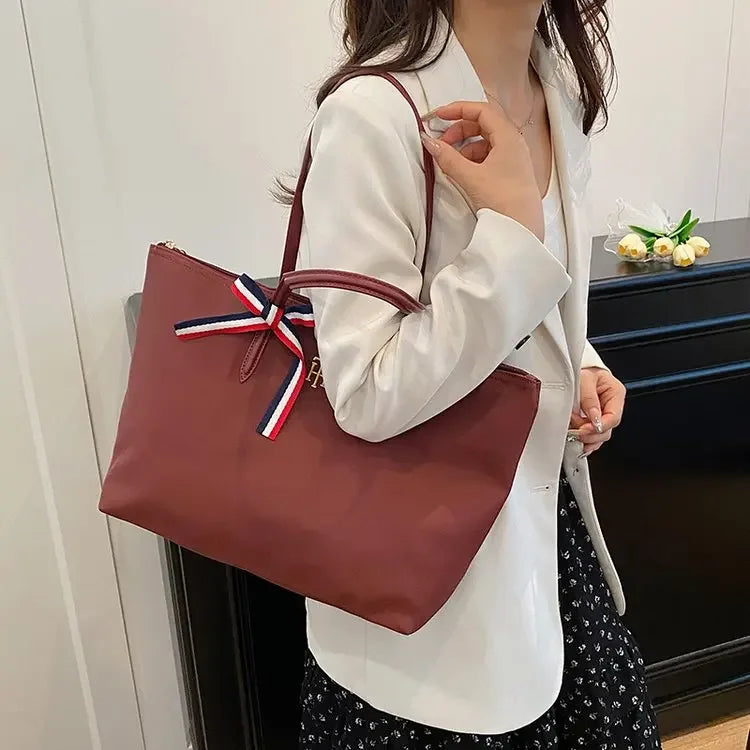 Vintage Elegant Diaper Bag: Luxury Crossbody Handbag For Women With Designer Letter Logo And Large Capacity Tote Function