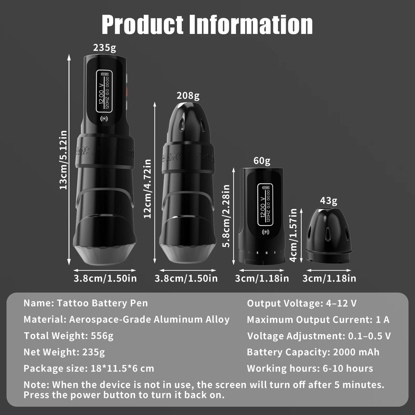 FLUCK MAX Tattoo Machine  Pen 2400mAh Battery 3.5mm/4.0mm Stroke Coreless Motor Lithium Battery Pen Machine For Tattoo Artists
