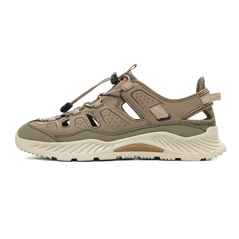 Outdoor Men's Leather Sandals Non-slip Men's Casual Sneakers Comfortable Beach Sandals Summer Men's Breathable Wading Shoes